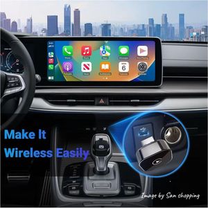 Adaptateur CarPlay sans fil 2 en 1 Android Auto AI Smart Box Systèmes intelligents pour voiture