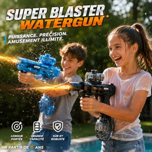 Pistolet à Eau Électrique Haute Performance – Tir Automatique Longue Distance, Réservoir 320 ml, Jouet Aquatique pour Enfants et Adultes, Jeux de Piscine et Plein Air