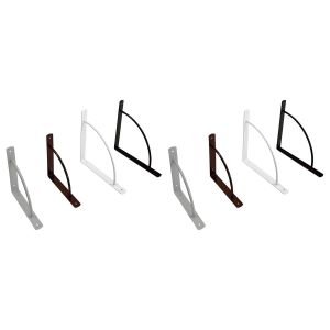 Équerre de fixation - Métal - Support mural - Marron / 230x230 mm