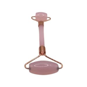 Hbachou Rouleau de massage en pierres soumi-précieuses , Rose quartz naturelle 