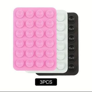 3 Pc Support de Coque de Téléphone à Ventouse en Silicone, pour iPhone et Android