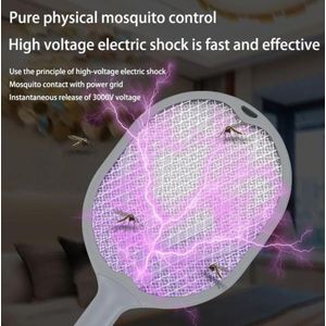 Raquette anti-mouches électrique Pliable,avec lumière Uv,lampe Led, piège à mous