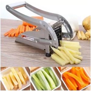Coupe-Frites Manuel Professionnel avec 2 Lames en Acier Inoxydable – Découpe Rapide pour Pommes de Terre & Légumes