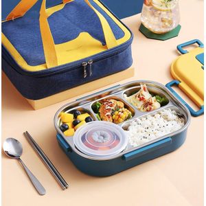 Boîte repas électrique chauffante avec compartiments en acier inoxydable pour bureau et voyage