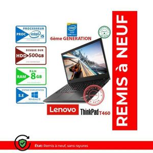 Lenovo PC PORTABLE  Thinkpad-T460 Core i5 RAM 8GB 500 HDD-6ème Génération-Remis a Neuf