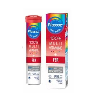 Plusssz Multivitamine + Fer 20 Comprimés Effervescents