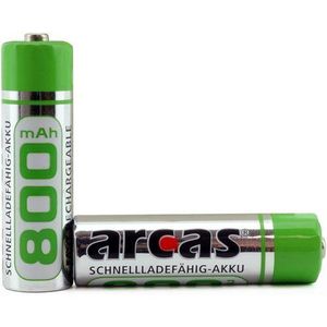 Arcas 2 Piles AA Rechargeables 1.2V 800mAh – Technologie Ni-MH