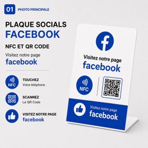 Mifare SUPPORT CHEVELIER ACRYLIQUE NFC FACEBOOK