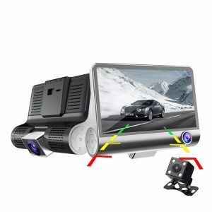 Caméra Voiture DVR 3 Lens Enregistreur Vidéo Full HD 1080P WDR Cam Dash Vision Nocturne Full HD Arrière Super
