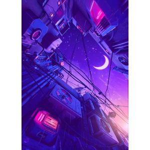 Secrets falling retrowave  Poster Chambre Haute Qualité