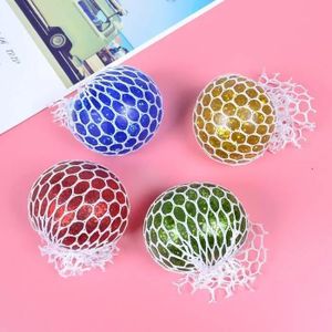 4 x Balles à presser dans le filet Balle anti-stress Boule Squishy