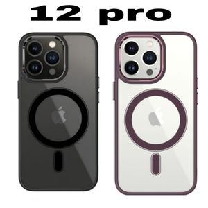 2 pochette iPhone 12 pro silicone transparent Meilleur Qualité Marron Et Noir