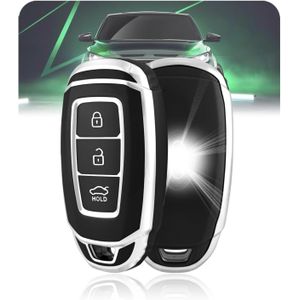 Coque Clé Voiture, Silicone Étui Cle Etui Clef Protecteur Cache Cles pour Hyundai i30 n i20 n i10 i40 i35 ix35 ix25 ix20 (couleur et design aléatoire)