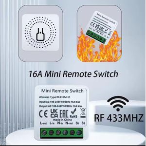 Mini Joli Intelligent RF de 433 MHz, Télécommande Sans Fil, Interrupteurs d'Éclairage 16A, Récepteur de Citations, Technologie Tournesol pour Lampe LED Domestique