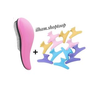 Brosse Ultra Démêlante Ergonomique +12 pinces à griffes Multicolores 