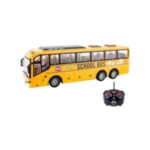 Jouet de Bus, Simulation élevée de Bus Télécommandé Toutes les Directions Conduisant un Bus Scolaire RC Rechargeable pour Cadeau