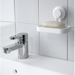 Porte-savon à ventouse blanc – Fixation sans perçage et rangement pratique