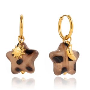 Clémentine Paris Boucles d'oreilles de luxe pour femme plaqué or élégantes à la mode OGN122