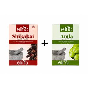 Elina Shikakai & Amla Hair Pack – Duo de soins capillaires au Shikakai et à l’Amla