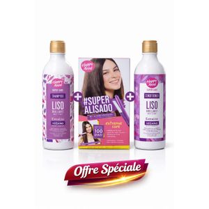 HAPPY ANNE SUPER ALISADO kit de Lissage Bresilien +Shampoing super care vegan 340 ml+ conditionner super care vegan 340 ml