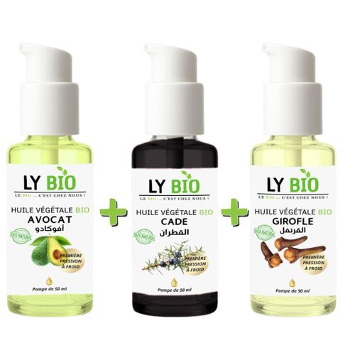 product_image_name-LY BIO-PACK HUILE AVOCAT 50ml - POMPE + HUILE CADE 50ML - POMPE + HUILE GIROFLE 50ML - POMPE-1