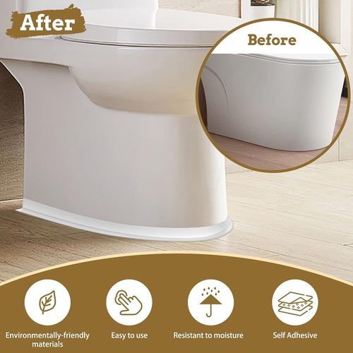 product_image_name-Drop Stop-Rouleau Joint Silicone Blanc Salle De Bain, Ruban Adhésif Blanc Cuisine Ruban D'Étanchéité, Anti-Fuite Adapté À De Salle De Bains, Toilettes,-2