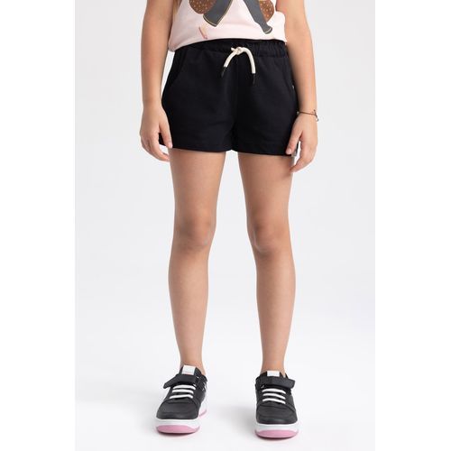 product_image_name-Defacto-Short Tricoté Décontracté pour Fille - Noir/.-2