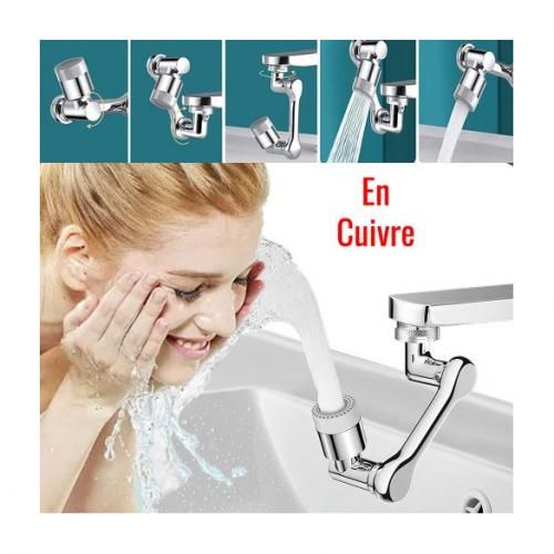 Generic Robinet Rotatif 1080° Tête Extension Robinet Pour Lavabo Cuisine  Salle De Bain à prix pas cher