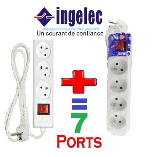 Multiprise 7 prises avec interrupteur