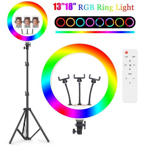 product_image_name-Lighting-RGB Ring Light 45 cm avec Tripod 2.1 m pour YouTube / Tiktok-1