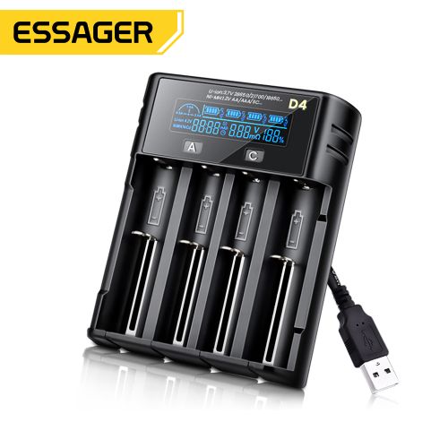 Charge de Batterie Rechargeable Piles Lithium USB Li-ion Ni-MH Ni-cd De  Charge Chargeur