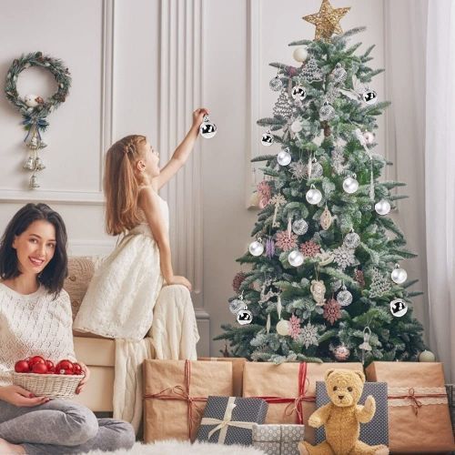 product_image_name-Generic-Grandes boules de décoration argentés pour fêtes et Noel (Diam 8 cm) / 32 pièces-3