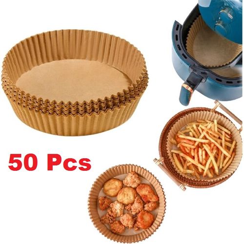 Generic 50 Pcs de Panier en papier pour friteuse à Air, Papier de cuisson  pour air fryer à prix pas cher