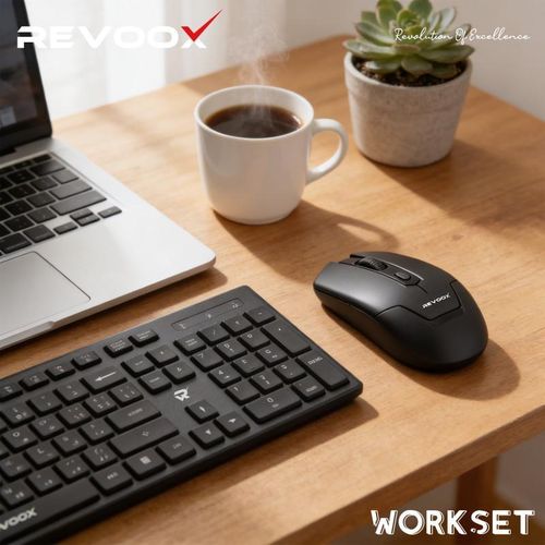 product_image_name-Revoox-كومبو لوحة مفاتيح وفأرة لاسلكية WORKET RKM-B201 - 2.4G - صامت - مكتب وPC-4