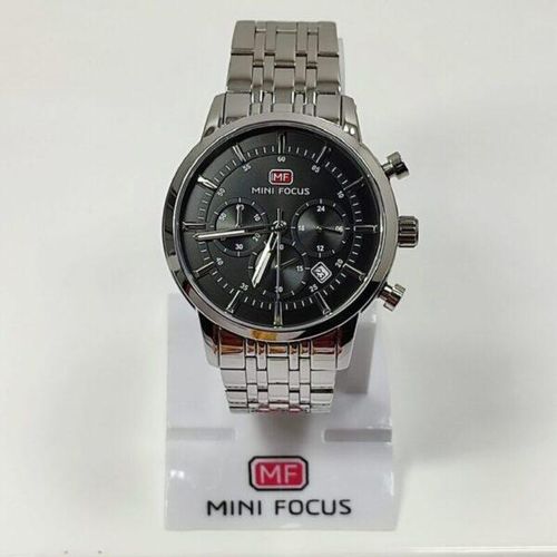 product_image_name-MINI FOCUS-Montres de dress pour hommes en acier inoxydable Chronographe de luxe Quartz Montre-bracelet Homme Argentée-1