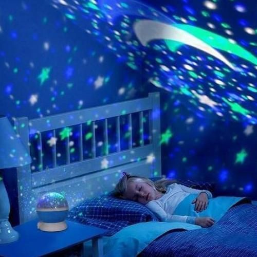 Generic Rotation romantique LED étoilé ciel lampe de projecteur bébé  enfants cadeau étoile à prix pas cher
