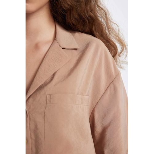 product_image_name-Defacto-قميص واسع نص كم منسوج برقبة بيجاما-4