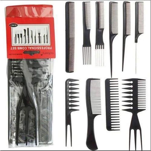 product_image_name-Generic- Pack de 10 Peignes Professionnels+12 Pinces à Cheveux-2