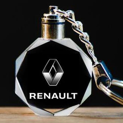 Generic Porte Clé en cristal avec LED Logo de voiture Renault sur Porte-clés  électronique Smart Change de couleur sans emballage à prix pas cher