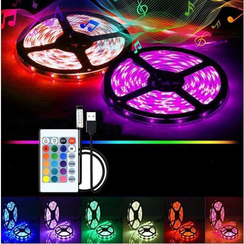 Generic Barre lumineuse LED RGB, Bluetooth, contrôle USB, Flexible, ruban  multifonction à prix pas cher