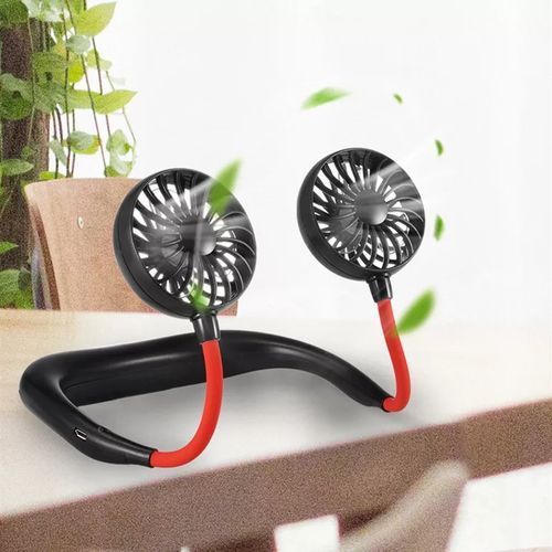 Generic Mini ventilateur de cou suspendu Refroidisseur d'air, 3 Niveau USB  Rechargeable à prix pas cher