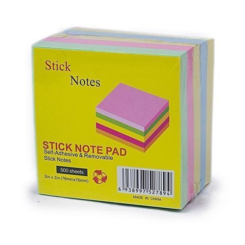product_image_name-Generic-POST-IT STICK NOTE LUX PAD 76*76 4 COULEURS  400 sheets-1