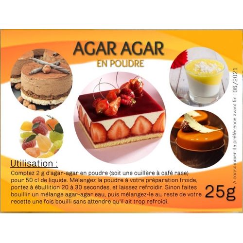 Agar Agar bio en poudre 1 kg - Achat vente en ligne agar-agar : gélifiant,  coupe faim, petits prix