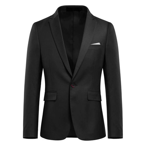 Generic Veste de costume homme noir 1 bouton à prix pas cher