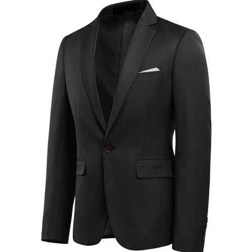 Generic Veste de costume homme noir 1 bouton à prix pas cher