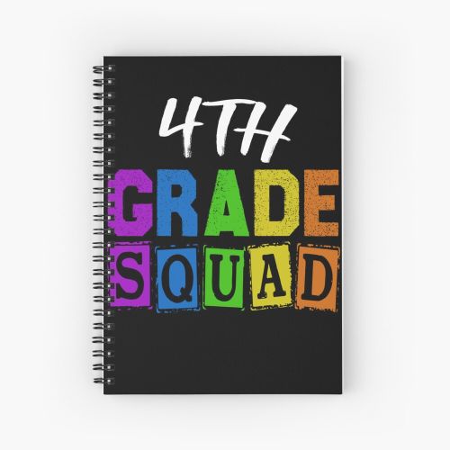 product_image_name-Generic-4th Fourth Grade Squad - Back To School créée et vendue par DigitalMaestro.Spiral Notebook Bloc note-1
