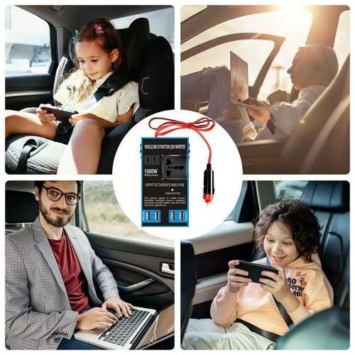 product_image_name-Generic-محول كهرباء للسيارة 1500 واط 12/24 فولت DC إلى 220 فولت AC لأجهزة الحاسوب، 4 منافذ USB، الهاتف إلخ-3