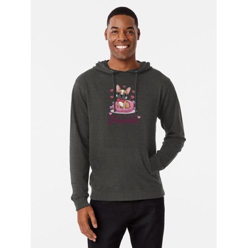 product_image_name-Generic-Sweat-shirt à capuche Hoodie Motif  L'amour est meilleur avec un bouledogue français  Saint Valentine Sweat à capuche Hoodies-2