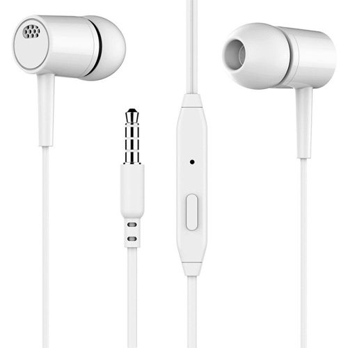 Ecouteurs Forever Écouteurs Filaires Jack 3.5 mm Intra-auriculaires Son de  Qualité Blanc