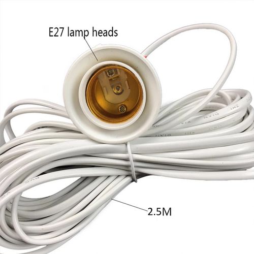 Generic Adaptateur Rallonge Lampe Douille E27 -> Prise 2.5M, Ampoule  suspendue à prix pas cher